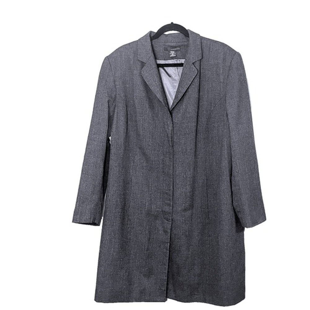 Venezia Wool Overcoat Womens 22 Gray Lined Minimalist Office Old‎ Money Classic